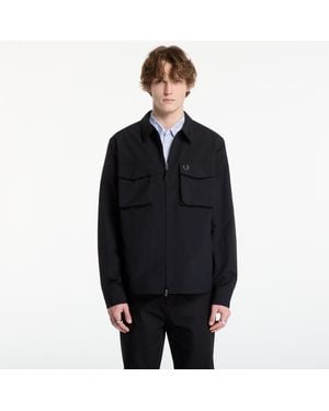 Fred Perry Hemd Ripstop Pocket Overshirt - Schwarz