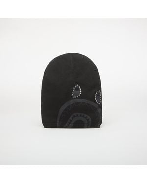 A Bathing Ape Mütze Crystal Shark Knit Cap - Schwarz