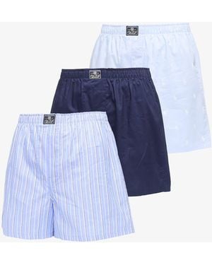 Ralph Lauren Open Boxer 3-Pack - Blu