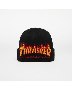 Thrasher Flame Fold Beanie - Nero