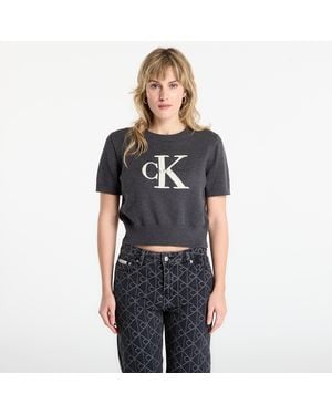 Calvin Klein Aglione Jeans Chunky Cotton Graphic Sweater - Nero