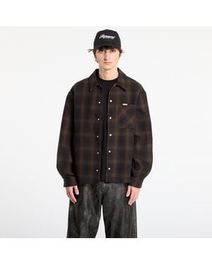 Represent Jacket Bonded Reversible Check Shirt - Black