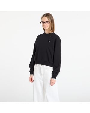 Fred Perry Felpa Tipped Sweatshirt - Nero