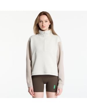 Under Armour Felpa Untoppable Fleece Hz Ummit/ Highland Buff/ Ummit - Bianco