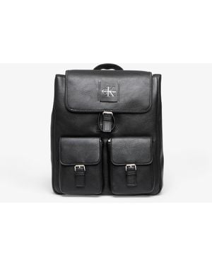 Calvin Klein Zaino Bold Pebble Flap Backpack - Grigio