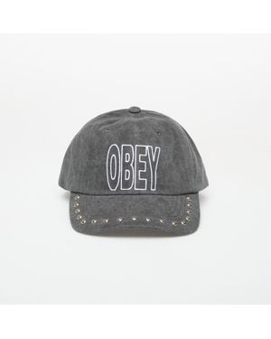 Obey Casquette pigment obey anti 6 panel universal - Gris