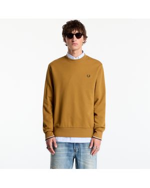 Fred Perry Felpa Crew Neck Sweatshirt Ustard - Giallo