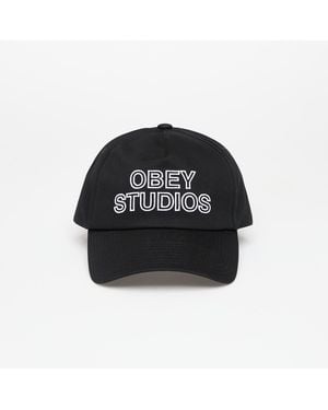 Obey Tappo Obey Studios 5 Panel Strapback - Nero