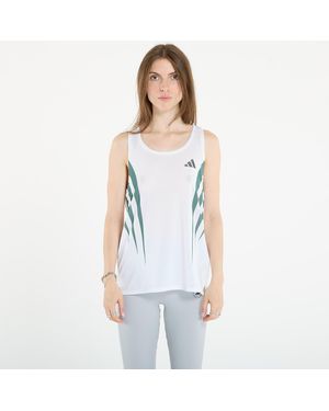adidas Originals Tank Top Adidas Adizero Archive Running Singlet - Blue