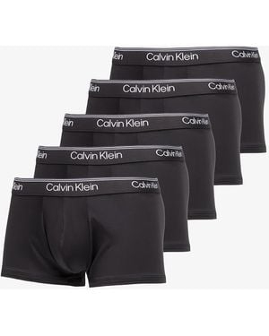 Calvin Klein Microfiber Stretch Low Rise Trunk 5-Pack - Black