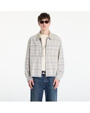 Represent Hemd Cord Zip Flannel Shirt - Grau