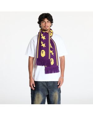 A Bathing Ape Sjaal Jacquard Bape Logo Long Scarf M - Rood