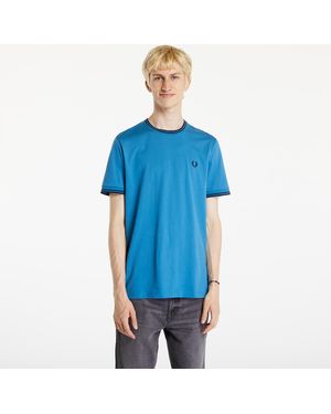 Fred Perry Maglietta Twin Tipped T-Shirt Ocean - Blu