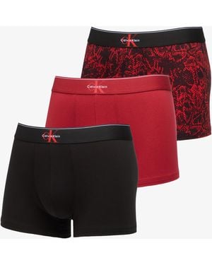 Calvin Klein Boxershorts Trunk 3-Pack - Rood