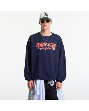 Thrasher Felpa Wet Paint Crewneck - Blu