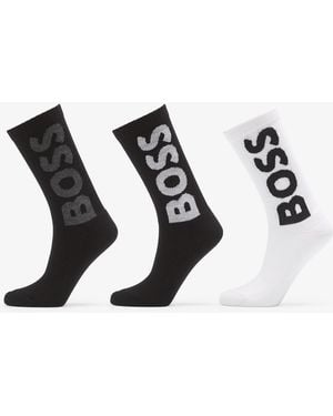 BOSS Sokken 3-Pack Qs Rib Logo Cc - Zwart
