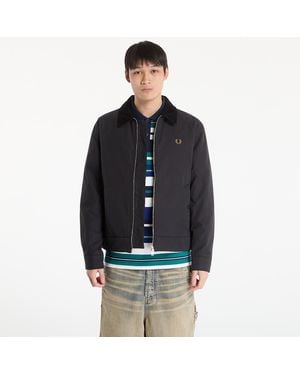Fred Perry Jacket Cotton Caban Jacket - Black
