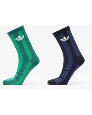 adidas Originals Adidas Striped Crew Socks 2-Pack/ Aurivy/ Off - Blu