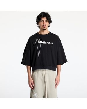 Rick Owens Maglietta X Champion Tommy Cropped Tee - Nero