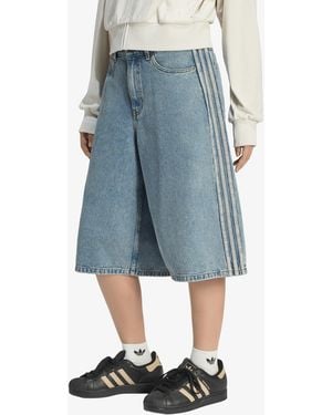 adidas Originals Adidas Mid Rise Denim Jorts - Blue