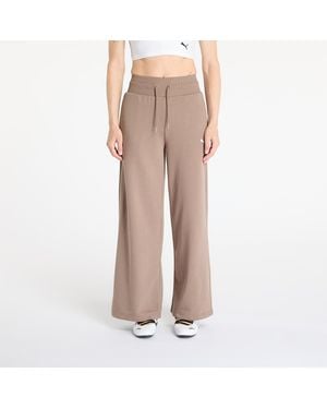 PUMA Wardrobe Essentials Relaxed Wide Leg Sweatpants - Pink