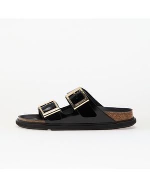 Birkenstock Sneakers Arizona Droplet Buckle Natural Leather Patent Eur - Zwart