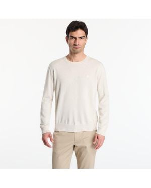 Calvin Klein Chandail ls supima cotton crew l - Blanc