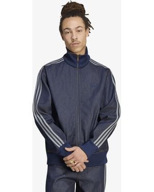 adidas Originals Giacca Adidas Firebird Adicolor Raw Denim Track Top Jacket - Blu