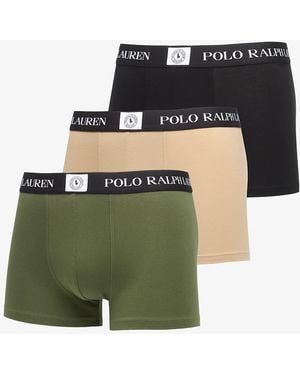 Ralph Lauren Boxershorts Cotton Trunk 3-Pack - Grün