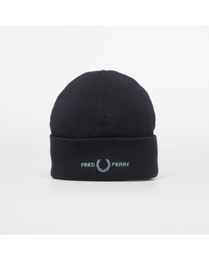 Fred Perry Graphic Flp Beanie - Blue