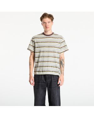 Brain Dead T-Shirt Toni Stripe T-Shirt/ Multi - Grau