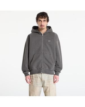 Obey Sweatshirt Obey Lowercase Pigment Zip Hood - Gray