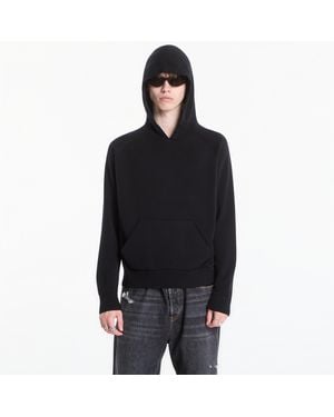 Palm Angels Sweater Curved Logo Regular Knit Hoodie/ Off - Black