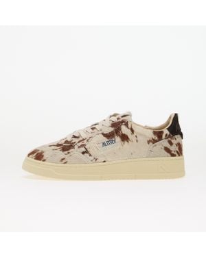 Autry Sneakers Medalist Low Wom Pony/ Safari Drip/ Brn - Natural