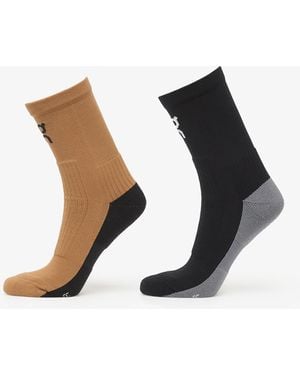 On Shoes Trail sock high 2p black/ sphinx l - Noir