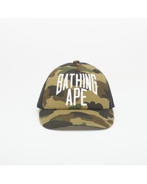 A Bathing Ape 1St Camo Nyc Logo Mesh Cap - Green