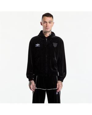 Umbro Sweatshirt Velvet Masked Zip Hoodie - Zwart