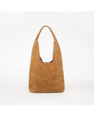 Calvin Klein Borsa Slouchy Suede Leather - Marrone