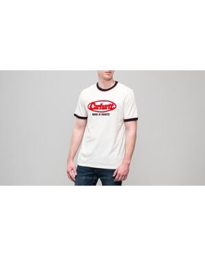 Carhartt Shortsleeve Ringer Oval T-shirt Wax/ Dark Navy - Multicolor