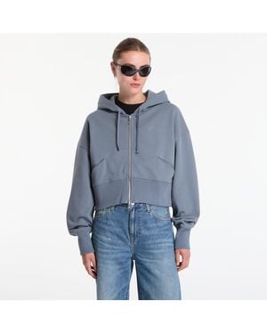 Dime Sweatshirt Cropped Zip Hoodie - Blauw