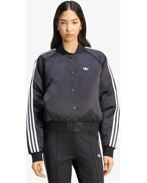 adidas Originals Bomber Adidas Satin Sst Bomber Jacket/ Three - Gray