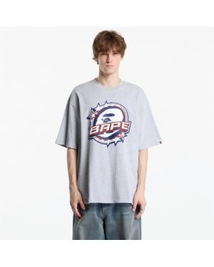 A Bathing Ape T-Shirt Bape Twin Sta Logo Relaxed Fit Tee - Weiß