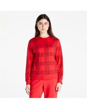 Calvin Klein Mc holiday lw rf l/s sweatshirt textured plaid/ exact - Rosso