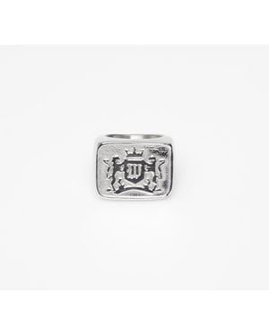 Wasted Paris U Crest Signet Ring - White