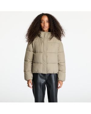 Calvin Klein Jacket Jeans Logo Short Hooded Puffer Jacket - Brown