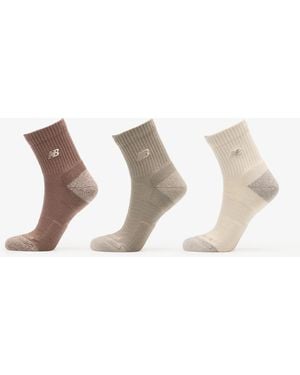 New Balance Socken Active Premium Qtr 3 Pack Linen/ Arid Stone/ Earth Shadow - Mehrfarbig