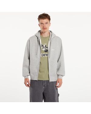 Dime Felpa Cursive Zip Hoodie - Grigio