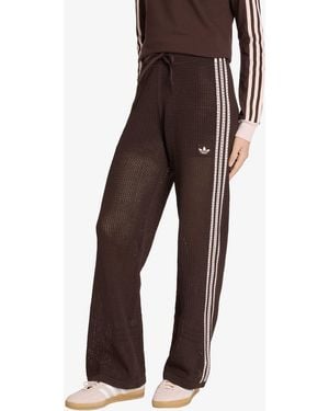 adidas Originals Jogginghosen Adidas Knitted Crochet Firebird Tracksuit Bottoms - Braun
