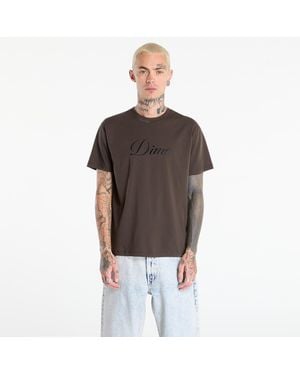 Dime T-Shirt Cursive T-Shirt - Braun