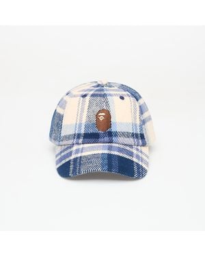 A Bathing Ape Mütze Bape Check Panel Cap - Blau